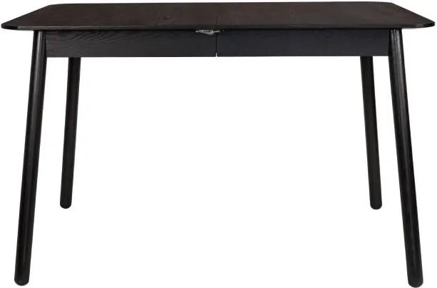 Masa dining extensibila neagra din lemn Glimps Black (120/162x80cm)
