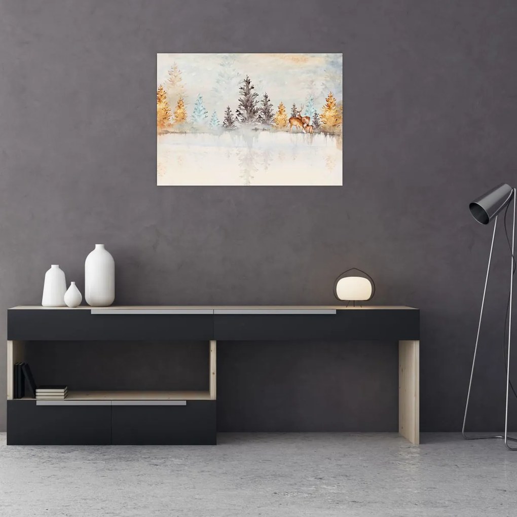 Tablou - Pădure în acuarelă (70x50 cm)