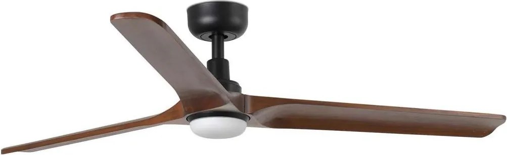 FARO 33809WT1S-LED HEYWOOD L – ventilator cu lumină LED dimabilă, 10W/230V, CCT, Ø132 cm, finisaj lemn/negru, WT+DO