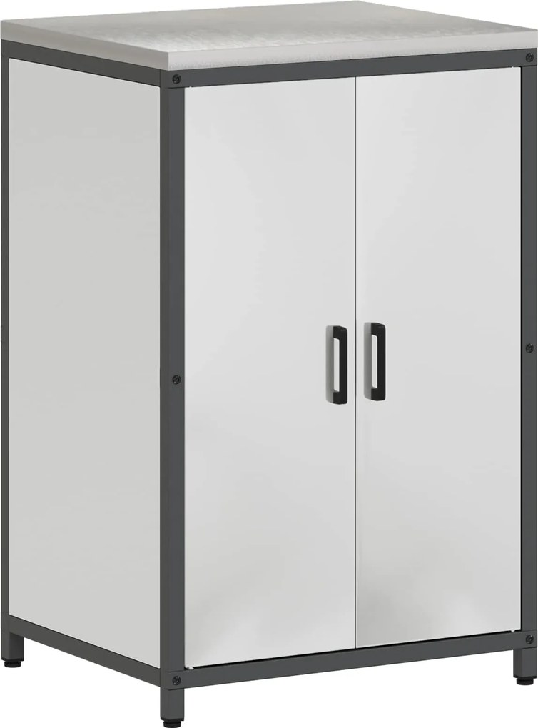 vidaXL Depozitare pentru bucătărie Argintiu 60 x 50 x 92 cm Oțel