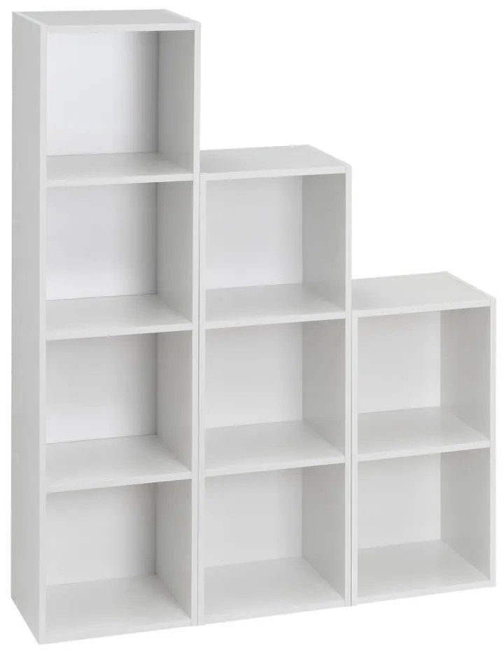 Bibliotecă albă 30x106x24 cm Cube – Casa Selección