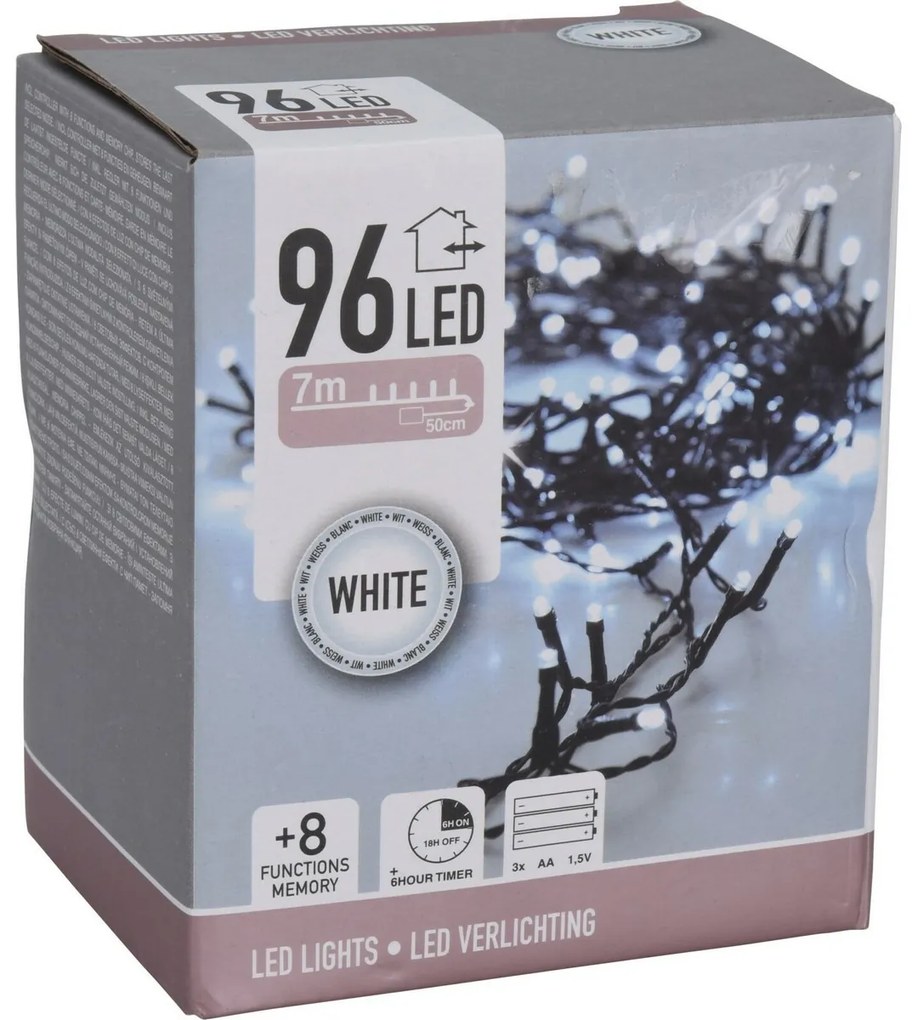 Instalaţie de pom, alb, 96 LED