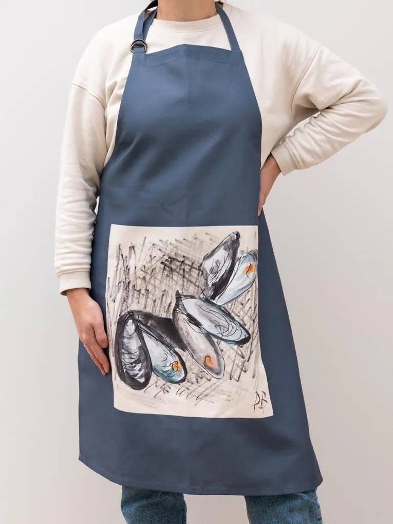Sort de bucatarie, din material textil, Mussels