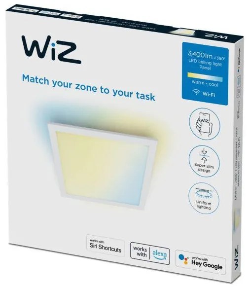 PANEL WIZ CEILING SQ 36W WHITE 27-65K TW