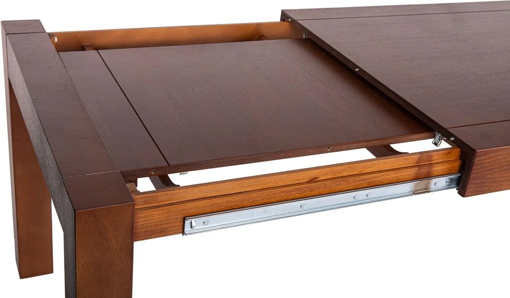 Masă lemn masiv Dining Mariam Extensibilă 140/, 200 × 90 × 78 cm - Alb