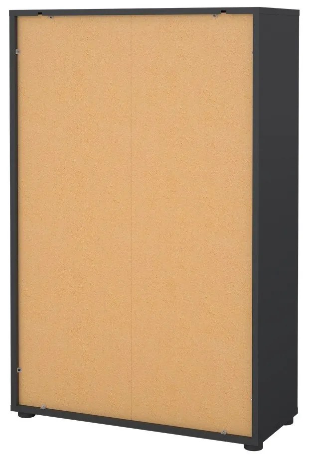 Bibliotecă gri antracit 80x124 cm Sign – Tvilum