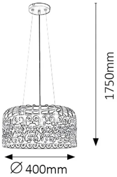 Rabalux 2163 - Lustră ALESSANDRA 3xE27/60W/230V alb