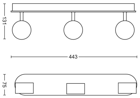 Spot LED MYLIVING WORCHESTER 3xLED/4,5W/230V Philips 50563/11/P0