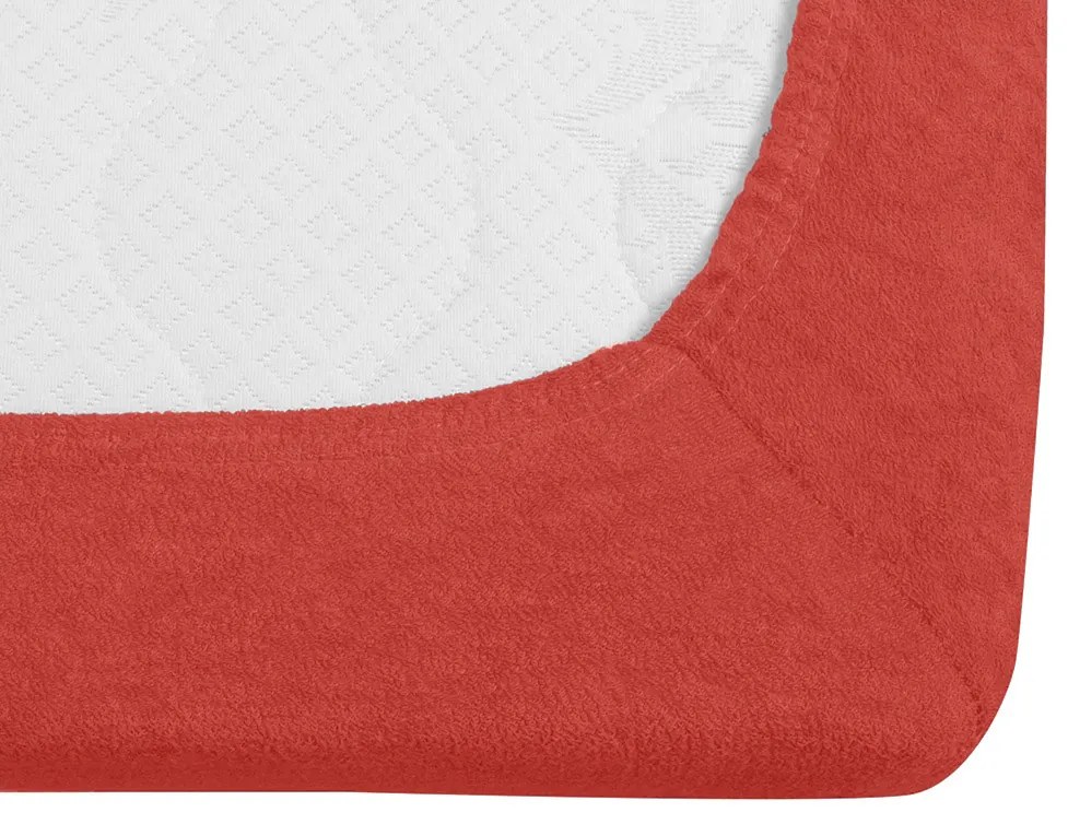 Cearsaf Frotir cu elastic EXCLUSIVE 140x200 cm rosu