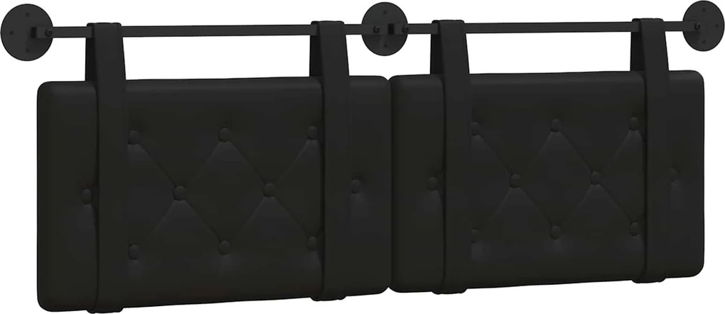vidaXL Cap de pat suspendat Negru 150 x 55 x 5 cm Piele artificială