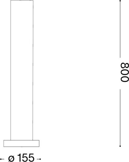 Ideal Lux - Lampă de exterior EDO OUTDOOR 1xGX53/15W/230V 80 cm IP65 maro