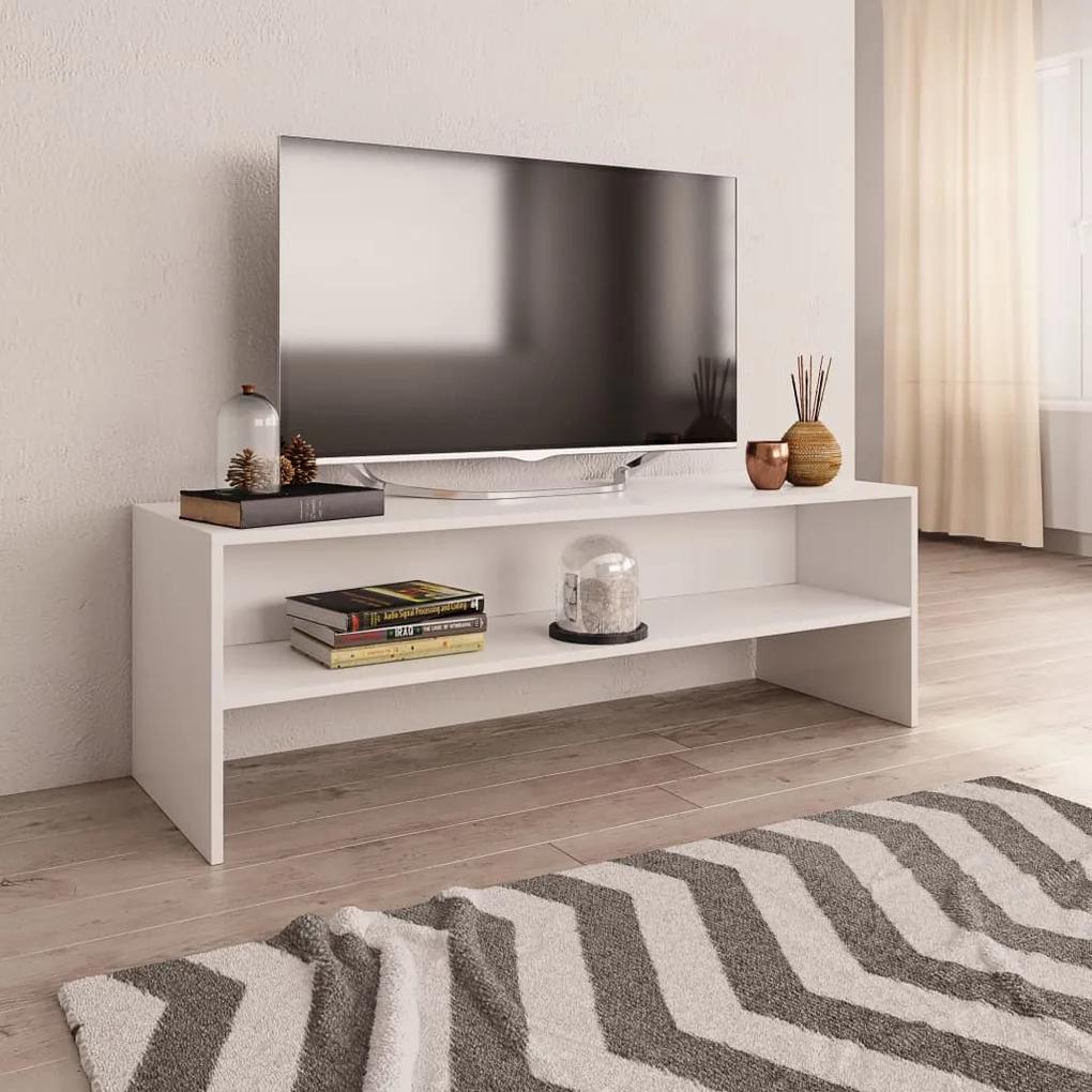 800036 vidaXL Comodă TV, alb, 120 x 40 x 40 cm, lemn prelucrat