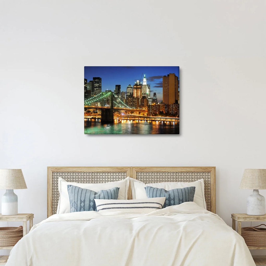 Tablou - Pod cu New York (70x50 cm)