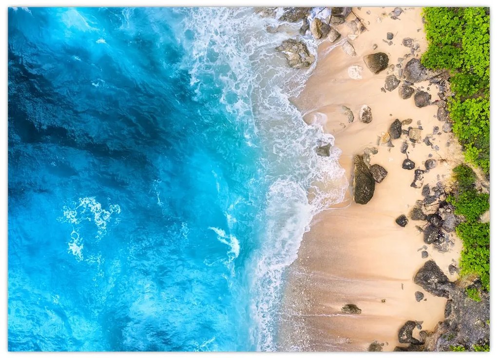 Tablou pe sticlă Plaja din Indonezia (70x50 cm)