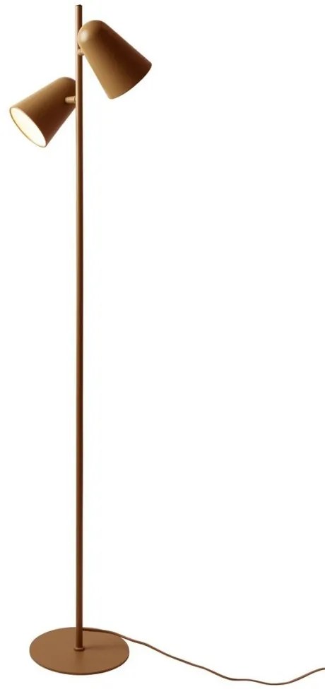 Lampa de podea cu doua spoturi directionabile Salamanca galben mustar