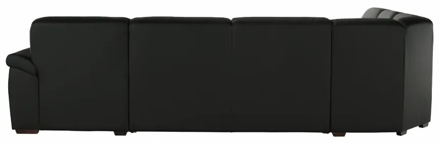 Coltar in forma de U, piele ecologica neagra, model dreapta, BITER U