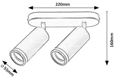 Spot Rabalux 73034 SENOBIA 2xGU10/35W/230V