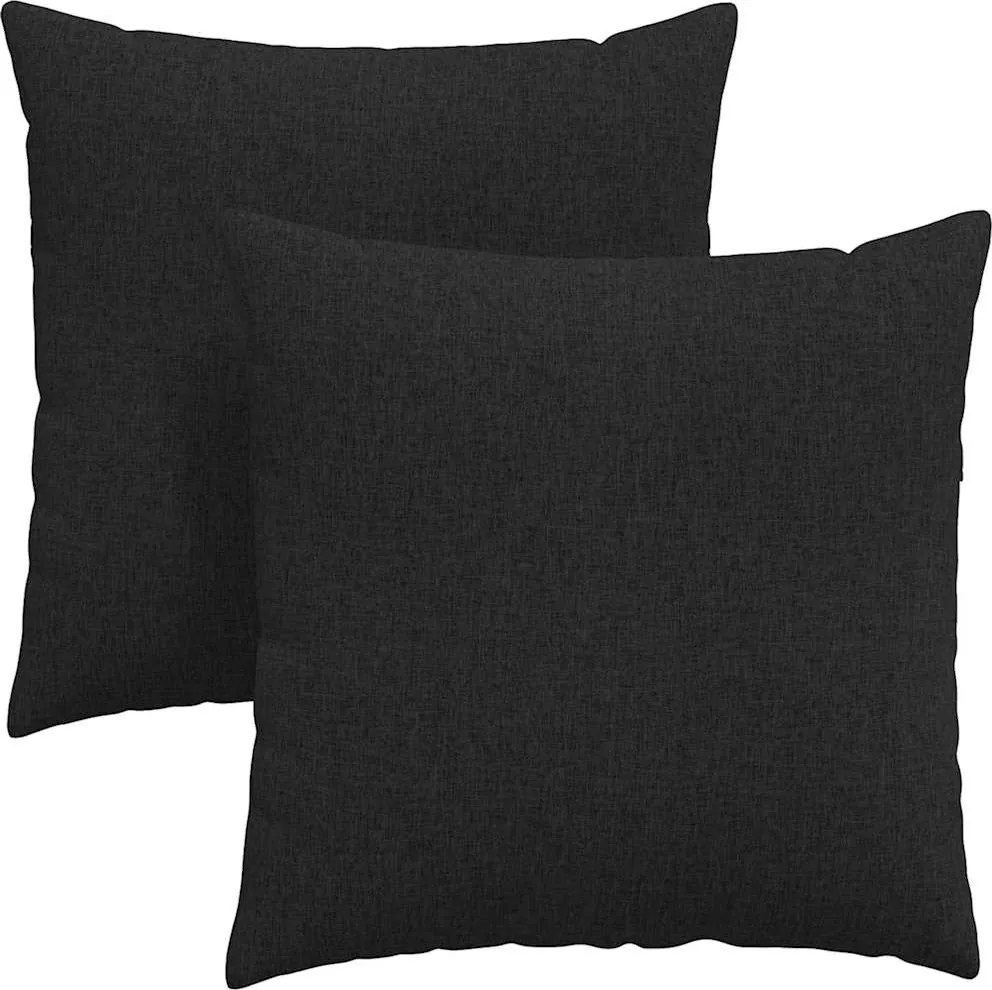 vidaXL Perne pentru canapea 2 pcs Negru 80 x 80 cm țesătură