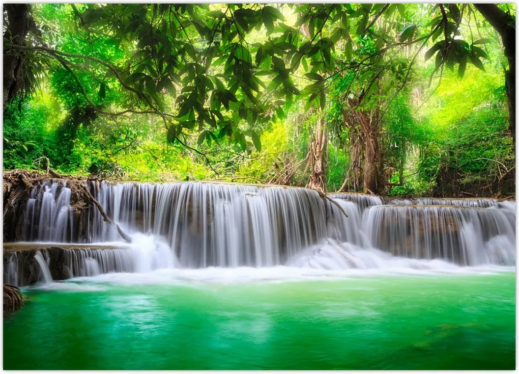 Tablou - cascada din Kanchanaburi, Thailanda (70x50 cm)