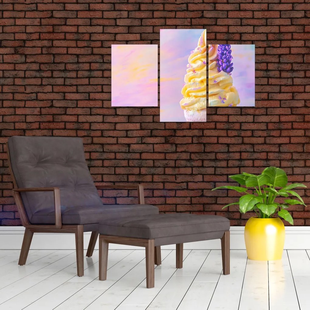 Tablou - Înghețată cu lavandă (90x60 cm)