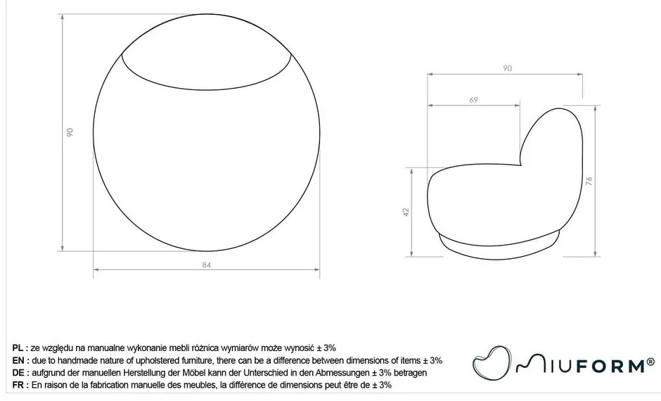 Fotoliu verde Ovo – Miuform