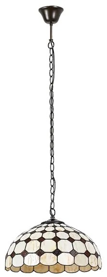 Brilagi - Candelabru Tiffany cu vitralii pe lanț DORAN 2xE27/60W/230V