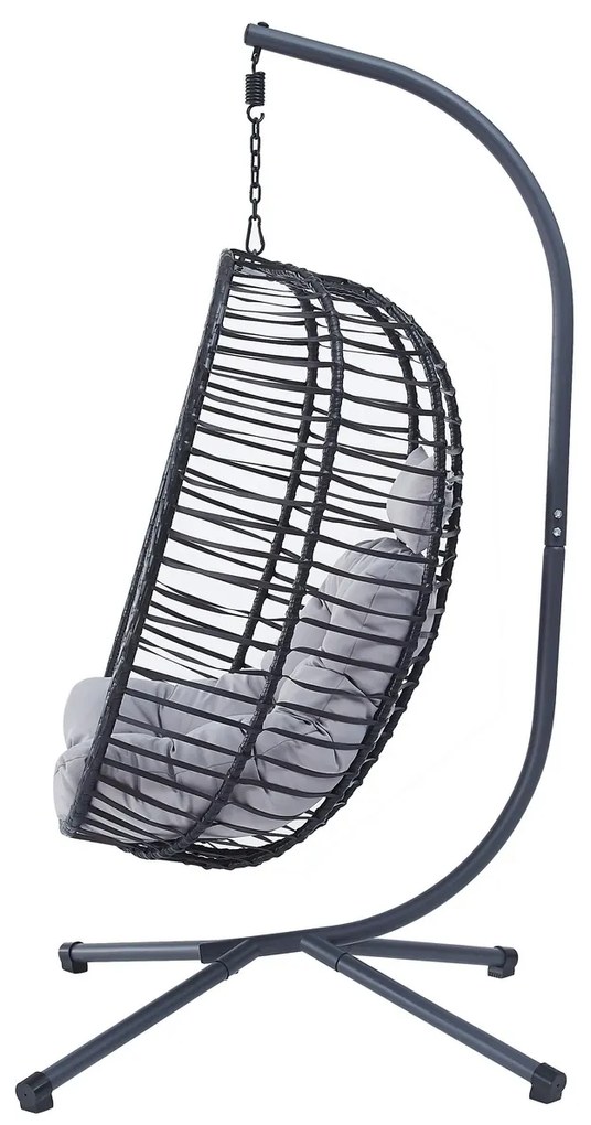 Autronic Fotoliu suspendat, metal, polyrattan,gri, A Z-V1289 GREY