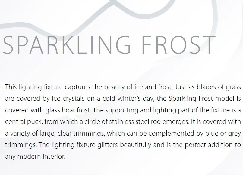 Aplica LED moderna Vision design LUX cristal SPARKLING FROST 25cm