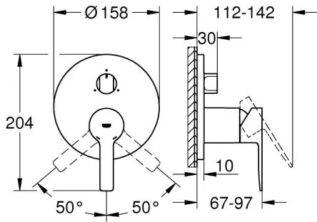 GROHE LINEARE 24095001 - baterie, crom lucios
