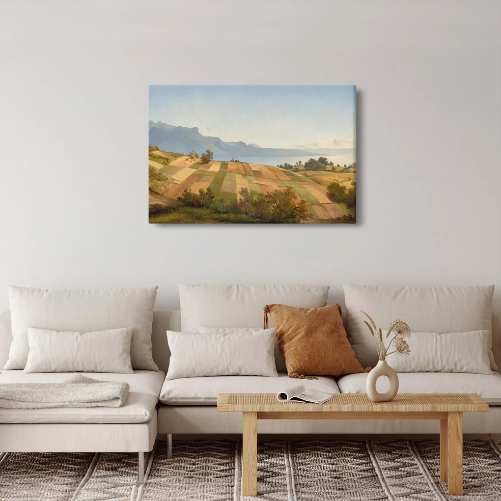 Tablou - Alexandre Calame, Swiss Landscape, reproducere (90x60 cm)
