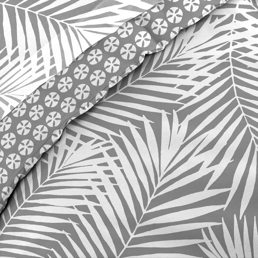 Husă de pilotă gri din bumbac pentru pat de o persoană 140x200 cm Botania – douceur d'intérieur