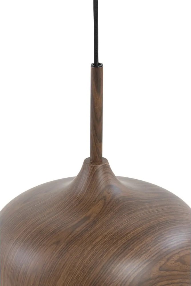 Lustră maro închis cu abajur textil ø 22 cm Dania – Light &amp; Living