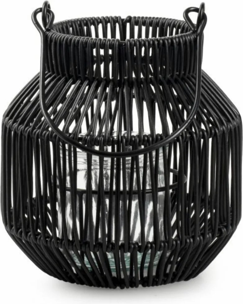 Lampa metalica MAREN HALO 18,5 cm, neagra