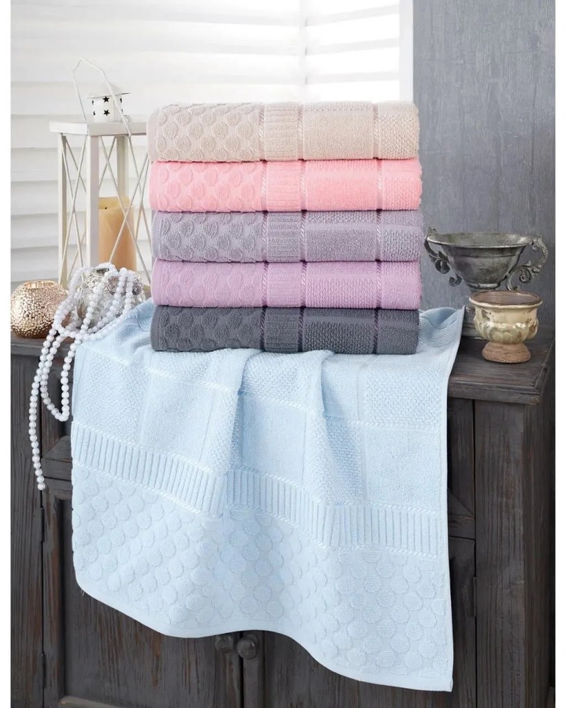 Set 6 prosoape de baie din bumbac, Luisa Home Collection, 70x140 cm, LS-02