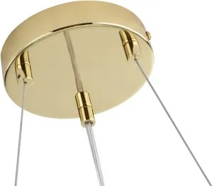 Zuma Line MD2858-6AS-G - Lustră suspendată pe cablu LEAF, 6xG9/42W/230V, aurie
