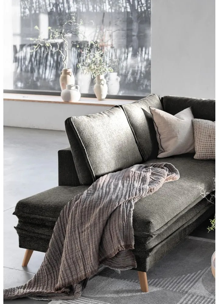 Colțar gri închis extensibil (cu colț pe partea stângă ) Charming Charlie – Miuform