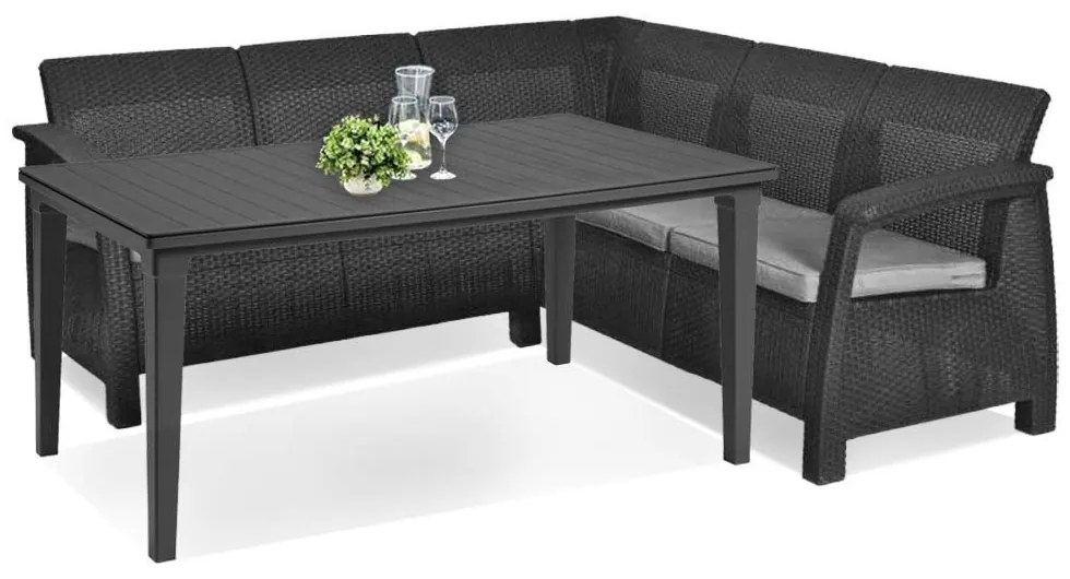Set de mobilier de grădină Corfu Relax cu masă Future grafit
