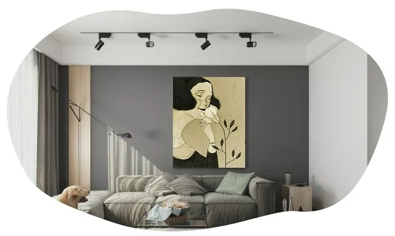 Oglindă Lossa Black 52 x 89 cm