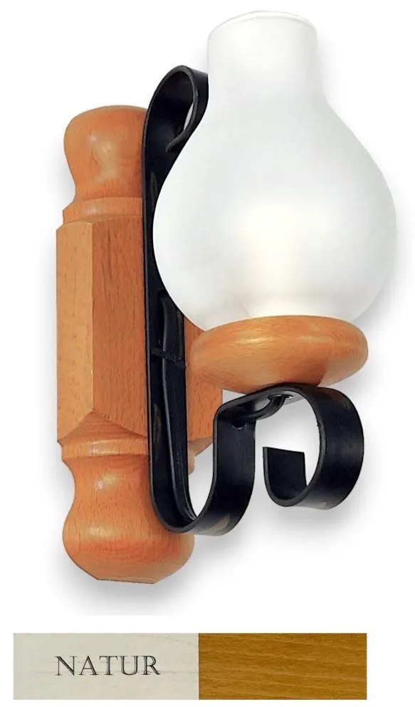 Aplica de perete rustica fabricata manual din lemn Rustic WOOD-RU-AP1