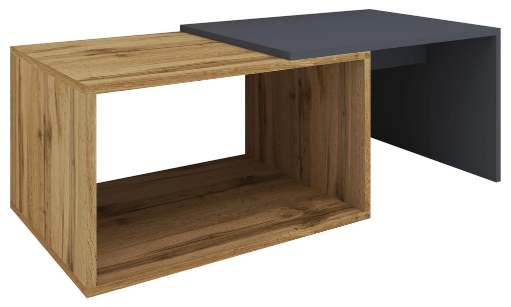 Masuta Cafea haaus Orli, Stejar Wotan/Antracit, 100 x 50 x 35 cm