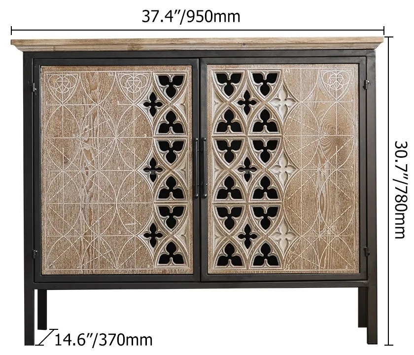 Bufet de bucatarie negru, lemn stil rustic DEPRIMO 17175 by Deprimo