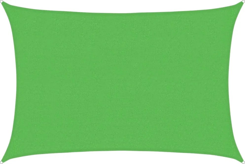 vidaXL Pânză parasolar, verde deschis, 2,5x4 m, HDPE, 160 g/m²