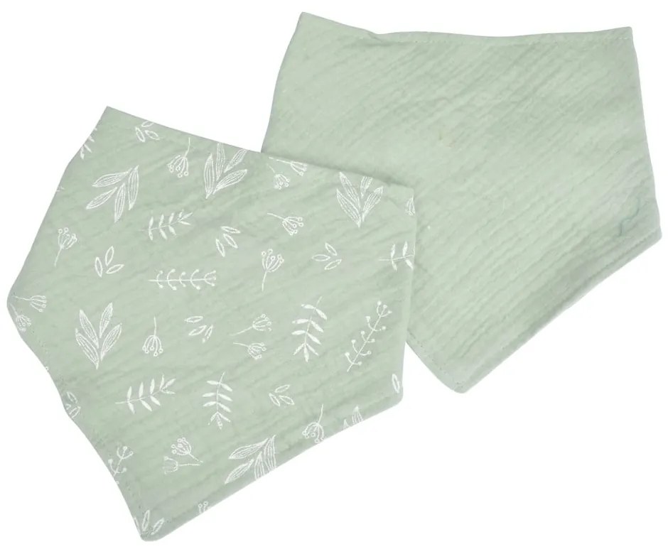 Bavete verde 2 buc. din muselină – Bébé Douceur