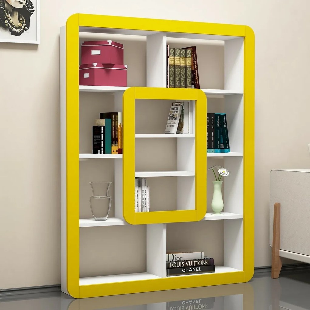 Bibliotecă Orkide Yellow and White