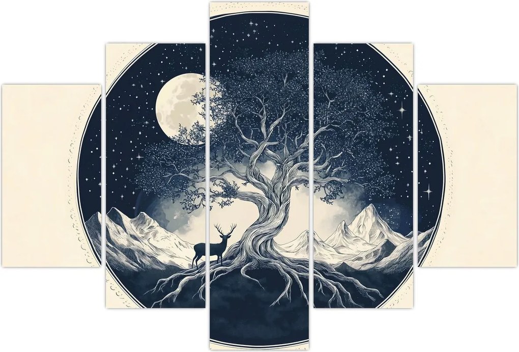 Tablou – Arbore magic cu cerb I. (150x105 cm)