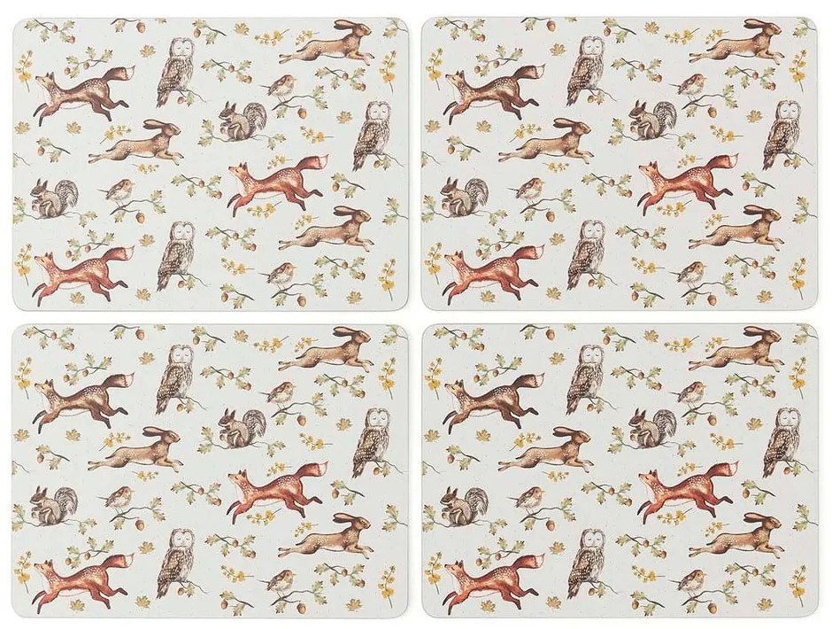 Suporturi pentru farfurii 4 buc. din plută 21x29 cm Forest Fable – Cooksmart ®