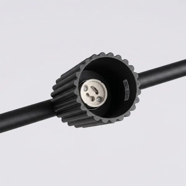 Sollux SL.2712 - Lustru suspendat pe cablu KARBON 4xGU10/10W/230V negru