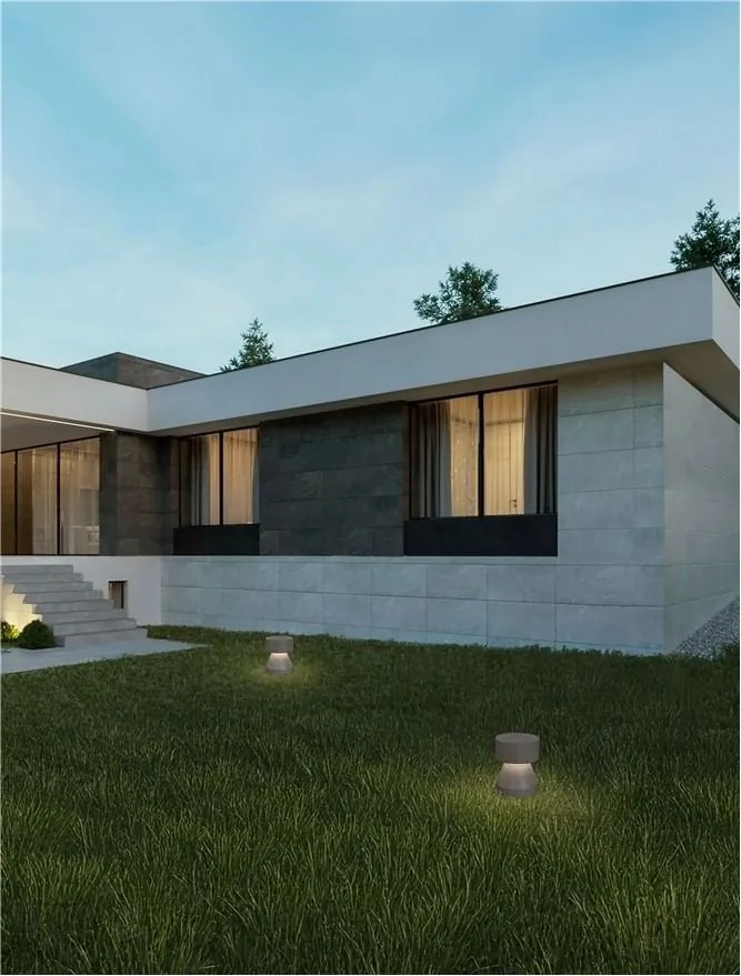 Stalp exterior din ciment IP65 LED Lua H-22cm
