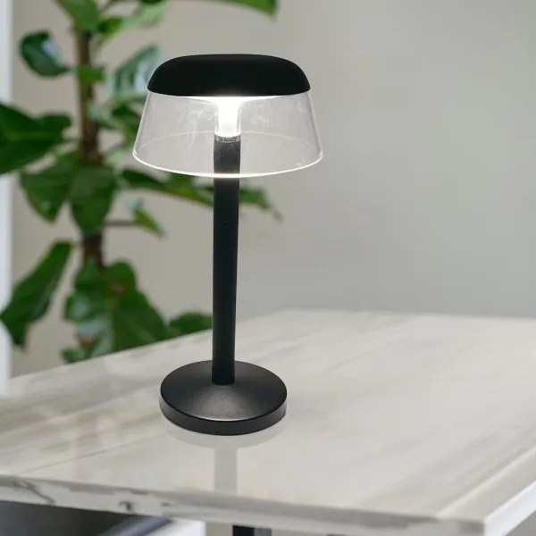 Lampă LED tactilă reîncărcabilă dimabilă de masă LED/3W/5V 3000-6000K negru