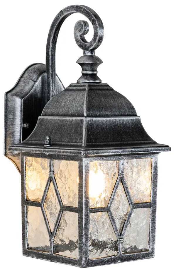 Lămpă de perete exterioară romantică argintiu antic - Londra